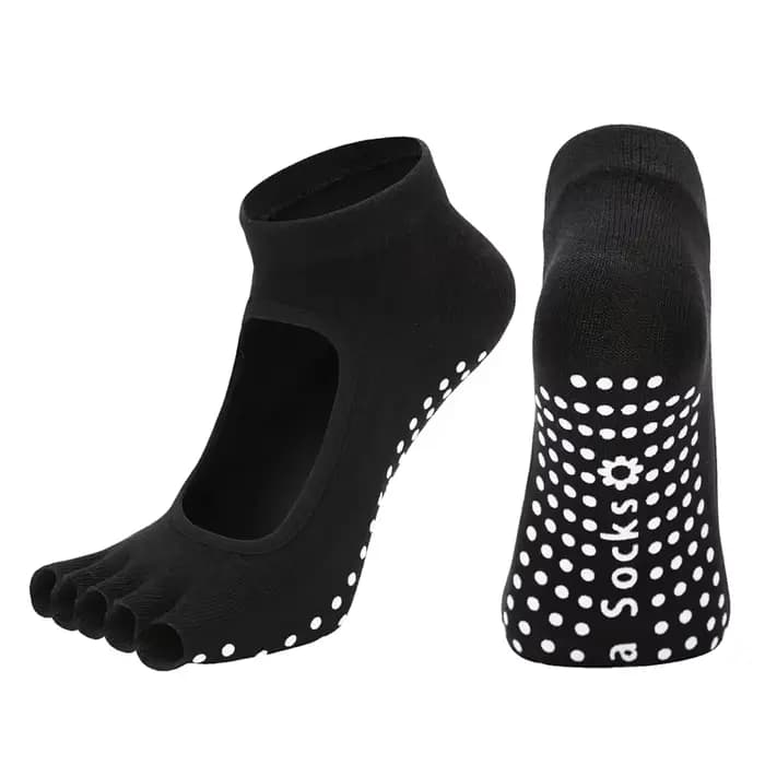 Chaussettes de Yoga à cinq orteils pour femmes, dos nu, antidérapantes, pour danse, Ballet, respiran