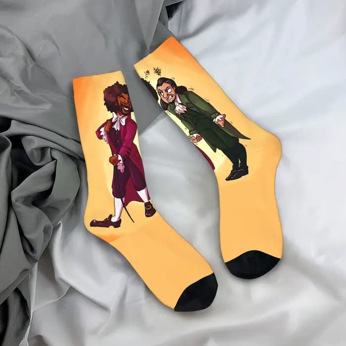 Hamilton Thomas Jefferson chaussettes bas tendance hiver anti-dérapant hommes chaussettes chaud doux