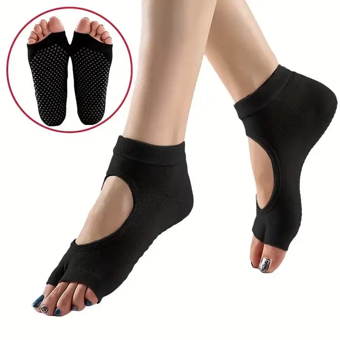 Chaussettes de Yoga antidérapantes pour femmes, de haute qualité, à deux orteils, en coton, pour Pil