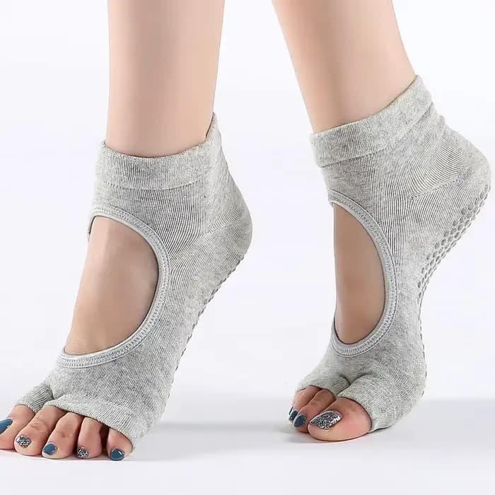 Chaussettes de Yoga antidérapantes pour femmes, de haute qualité, à deux orteils, en coton, pour Pil
