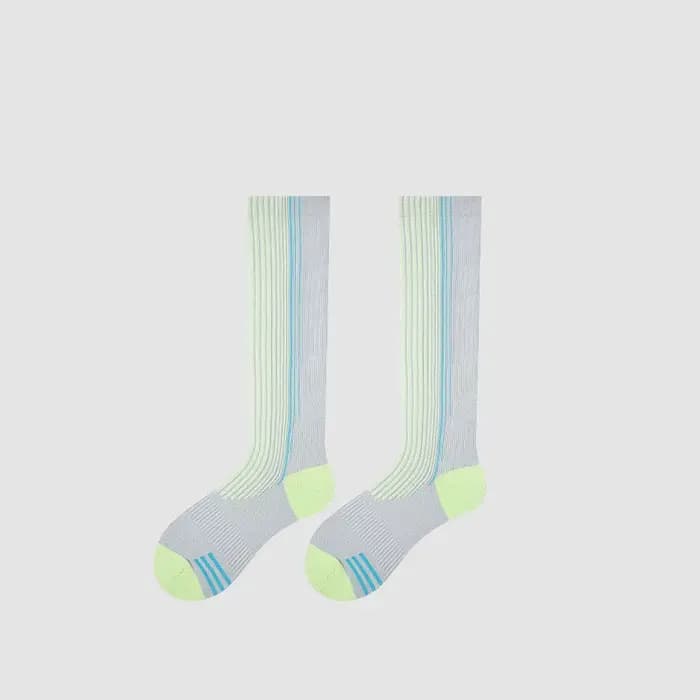 Chaussettes de Compression fines mi-mollet pour femmes, antidérapantes, respirantes, sans couture, p
