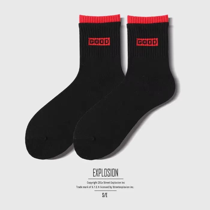 Chaussettes en coton à motif graphique hip-hop pour hommes et femmes, bonneterie décontractée, longu