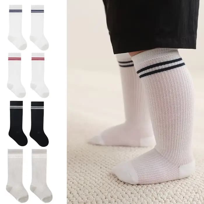 Chaussettes longues pour bébé, chaussettes d'été respirantes pour enfants, bas en coton doux pour bé