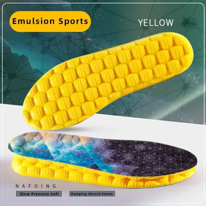 Semelles intérieures de sport nuage 4D pour chaussures de course, semelle en PU, coussin d'absorptio