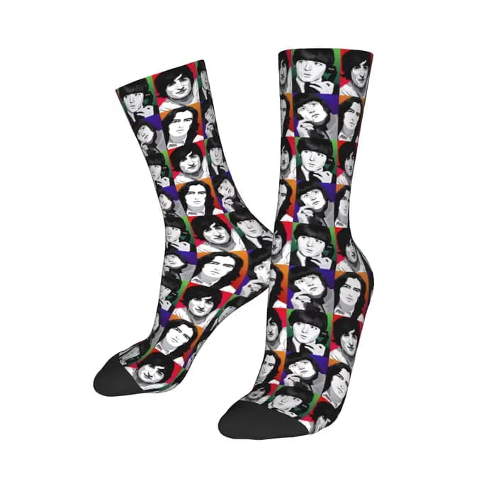 Chaussettes personnalisées The Beatle English Rock Band pour femmes et hommes, chaussettes chaudes i