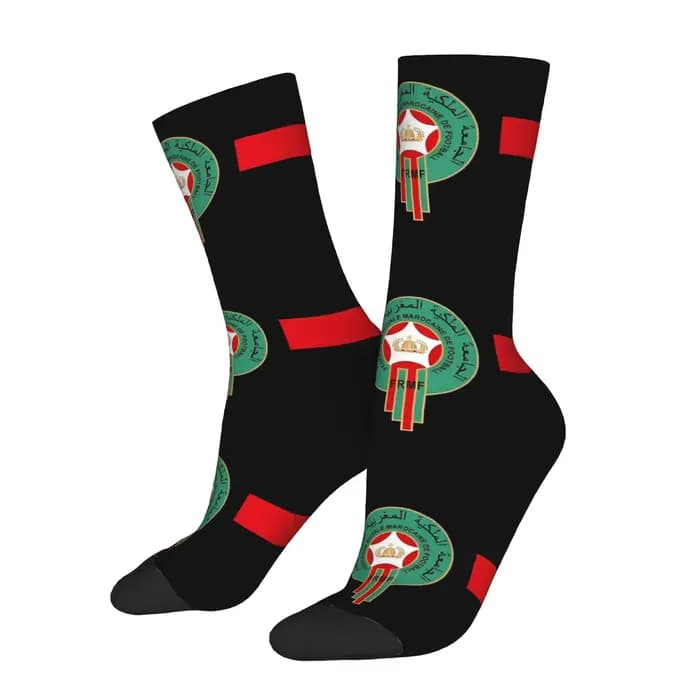 Chaussette drôle pour hommes motif marocain Hip Hop Harajuku motif de bonne qualité imprimé équipage