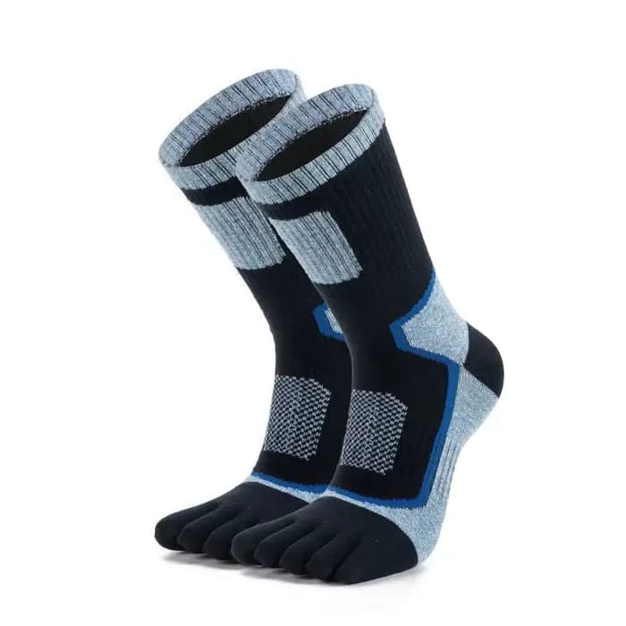 1 Paire de Chaussettes Athlétiques Mi-Mollet à Cinq Doigts pour Hommes et Femmes, Idéales pour la Co