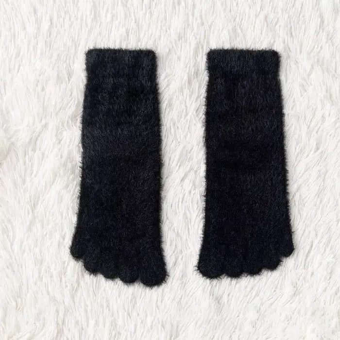 Chaussettes à cinq doigts en molleton de corail épais pour femmes et filles, chaussettes chaudes et