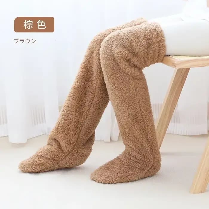 Chaussettes hautes et moelleuses pour femmes enceintes, jambes âgées, confortables, longues pattes,
