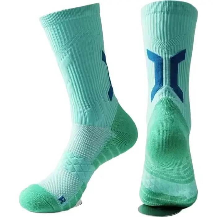 Men's Thick Cushioned Basketball Socks Anti-slip Breathable Athletic Crew Socks for Sports Running S