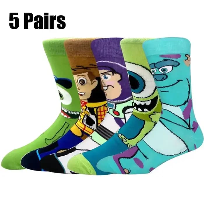 5 paires de chaussettes pour hommes et femmes, amusantes, originales, à thème animation, cosplay, hi