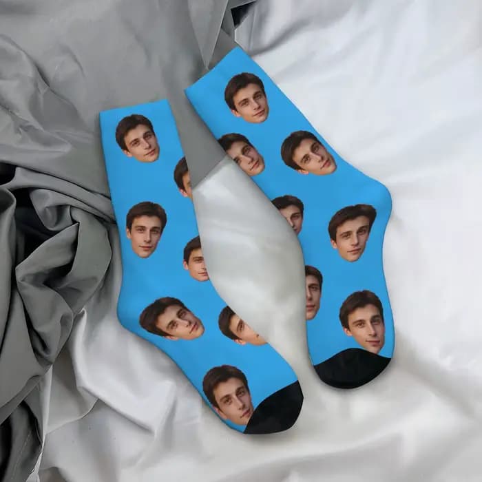 Chaussettes avatar personnalisées pour hommes et femmes, chaussettes photo personnalisées, chaussett