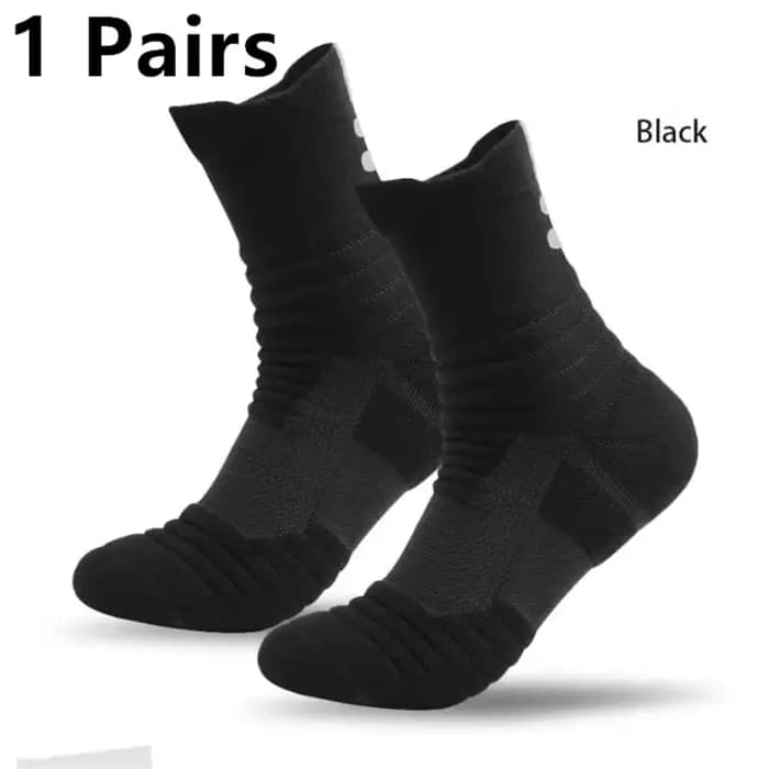 6 paires de chaussettes de compression de basket-ball pour hommes, chaussettes de sport respirantes