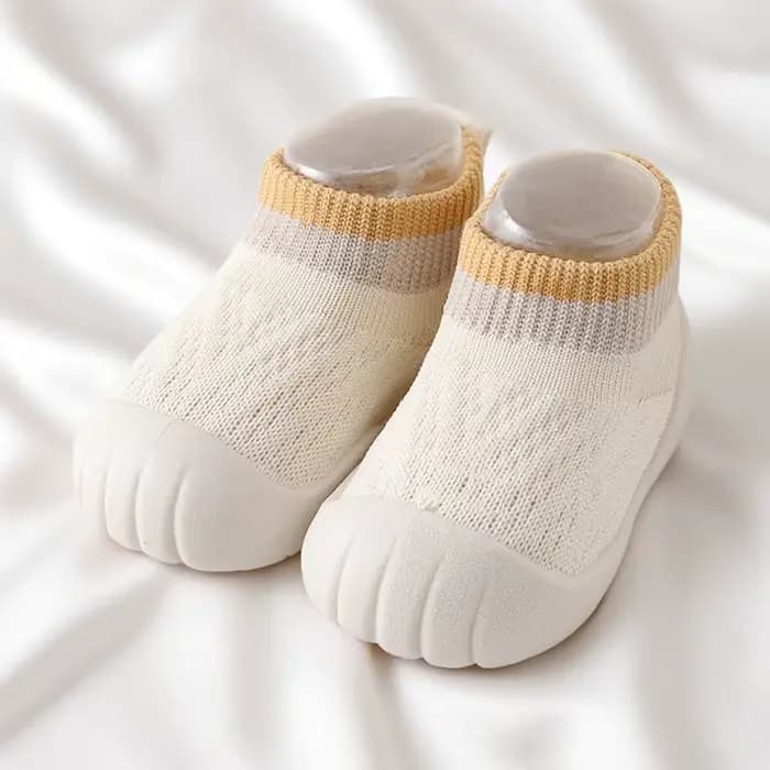 Chaussons-chaussettes antidérapants pour bébé, semelle souple en caoutchouc, premiers pas pour nourr