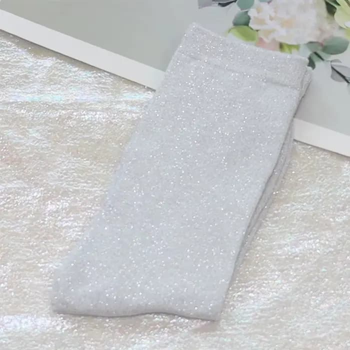 Chaussettes à paillettes couleur bonbon pour femmes, chaussettes amples en filigrane Harajuku, Linge