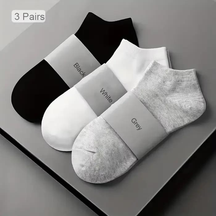 3/5/10PC unisexe décontracté couleur unie bateau chaussettes mince respirant confortable Anti odeur