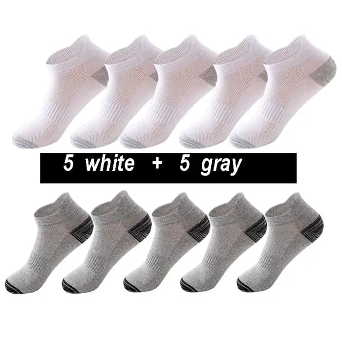 10 paires d'été de haute qualité hommes chaussettes Sport respirant protection cheville chaussettes