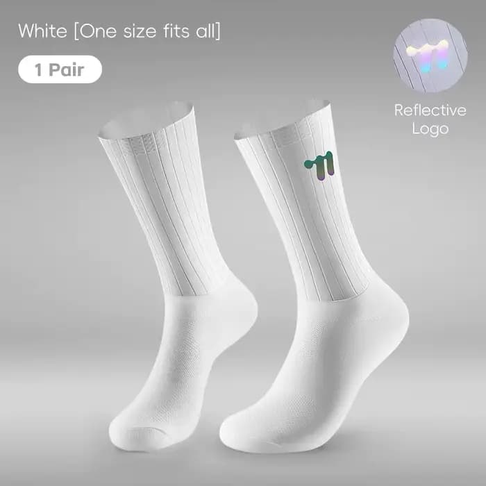 WEST BIKING été Aero chaussettes Whiteline chaussettes de cyclisme anti-dérapant Silicone hommes vél