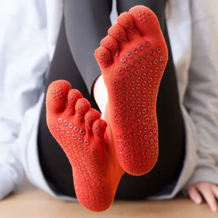 Pilates danse gymnastique Yoga chaussettes coton cinq doigts antidérapant chaussettes de sport respi