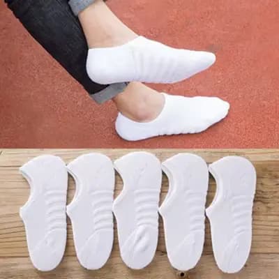 5 paires/lot hommes mode serviette bas bateau chaussettes coton Sport sueur respire Silicone anti-dé