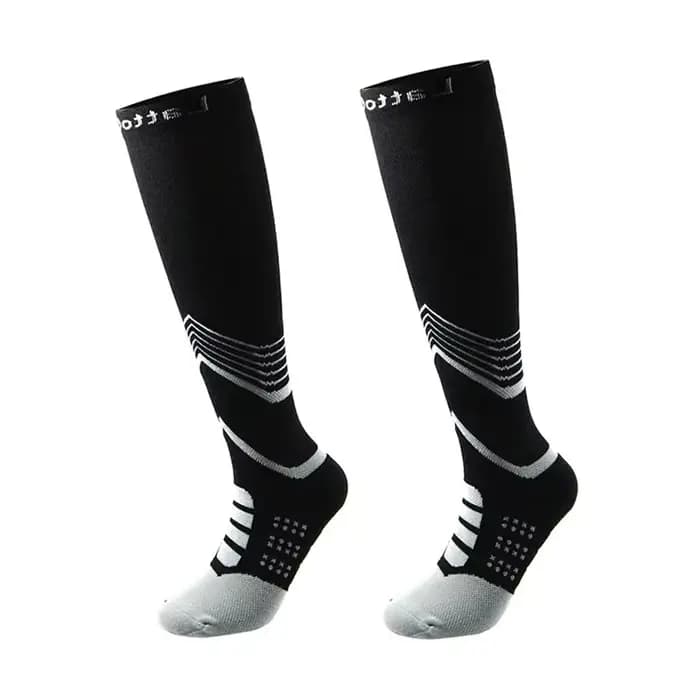 Chaussettes de sport à Compression à haute élasticité, chaussettes hautes pour hommes et femmes, ath