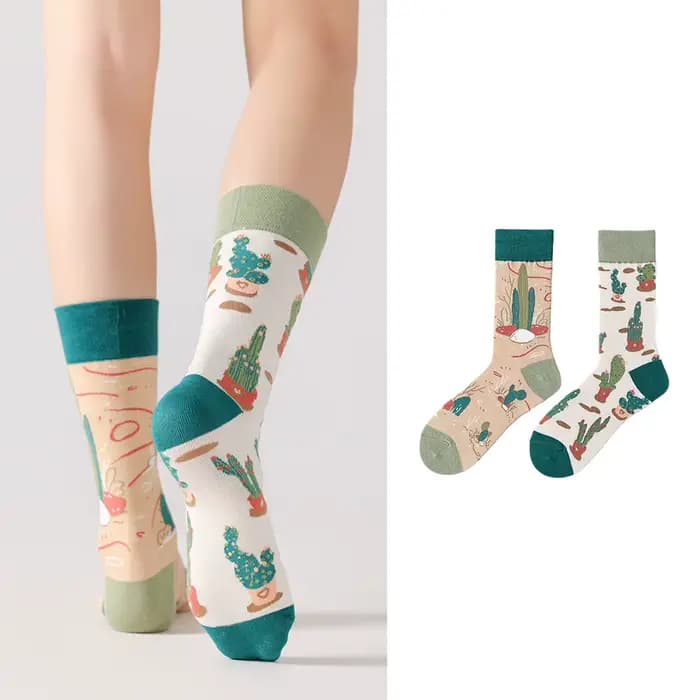 1 Paire de Chaussettes Originales AB Tide pour Homme et Femme, Chaussettes en Coton Colorées avec Mo