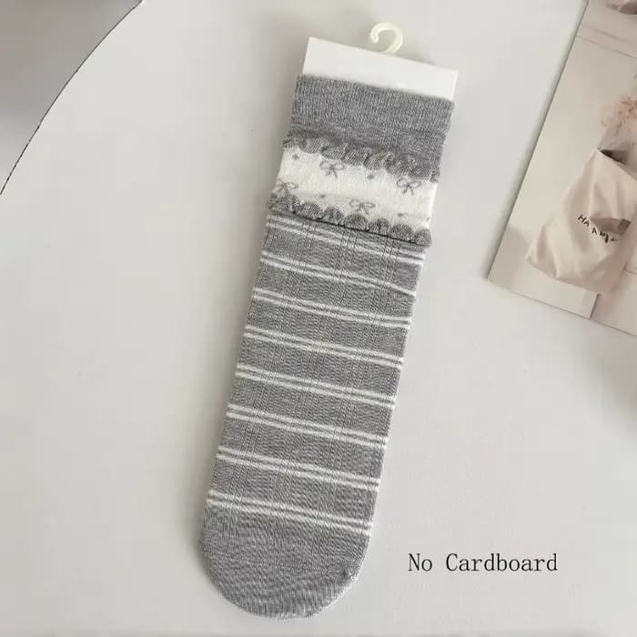 Chaussettes longues pour femmes, nouvelle mode, mignonnes, à fleurs, à pois, fines, pour printemps e