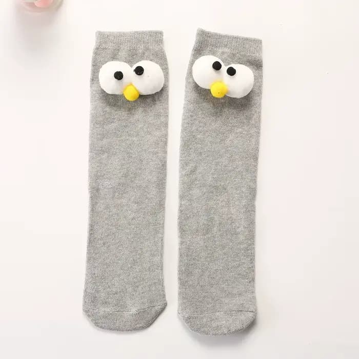 Mode enfants grands yeux tuyaux droits chaussettes pour enfants mignon dessin animé bébés bas et cha