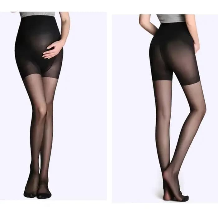 Collants de grossesse respirants sur le ventre, bas de couleur unie