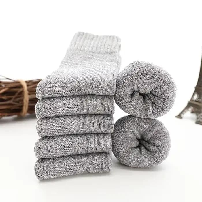 1/5 paires de chaussettes d'hiver en laine mérinos pour hommes, super épaisses, chaudes, de haute qu