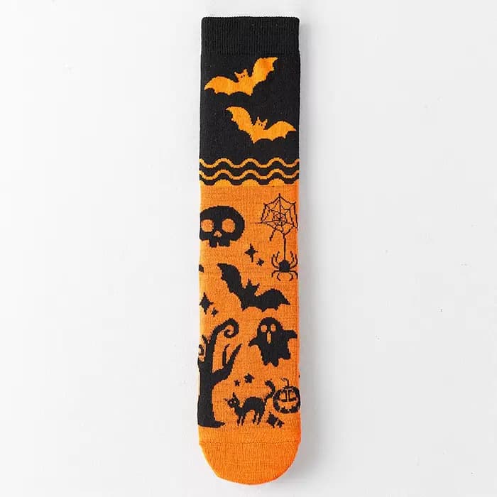 Chaussettes cadeaux d'Halloween pour hommes et femmes, automne et hiver, design mignon et tendance K