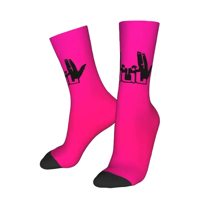 Personnalisé Cool J-Juls chaussettes femmes hommes chaud impression 3D chanteur français sport baske