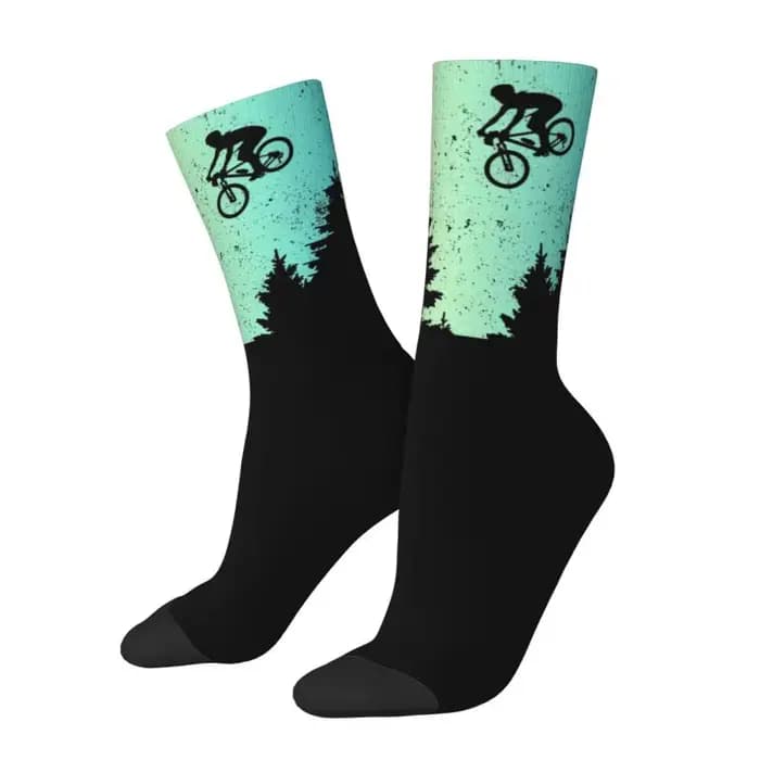 Mignon vtt vélo piste descente chaussettes hommes femmes chaud 3D imprimé VTT cyclisme cavalier Foot
