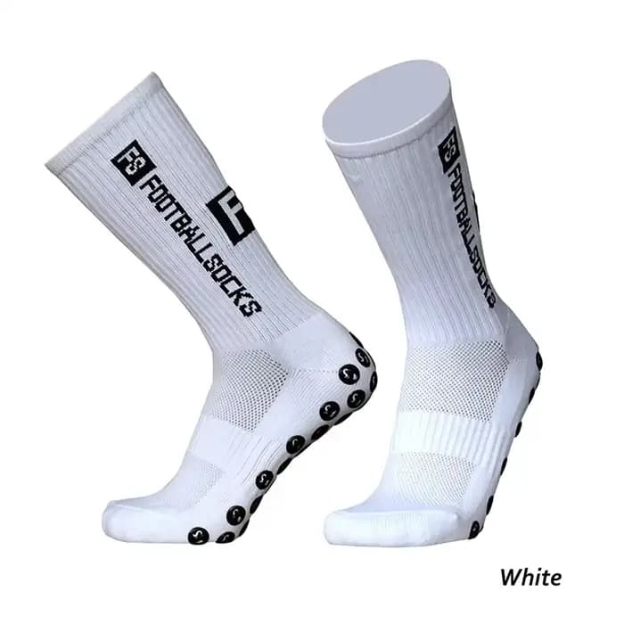 1 paire de chaussettes de Football rondes en Silicone, poignée à ventouse antidérapante, chaussettes