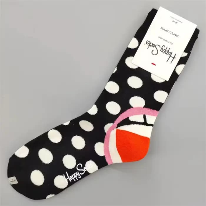 Happy Socks Chaussettes mi-tube pour femme Chaussettes quatre saisons en pur coton TAILLE 36-40
