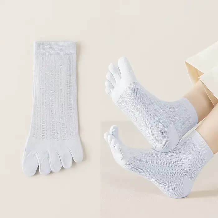 Chaussettes Bateau à 5 Doigts en Coton Ultra-Mince pour Femme et Fille, Accessoire Respirant et Invi