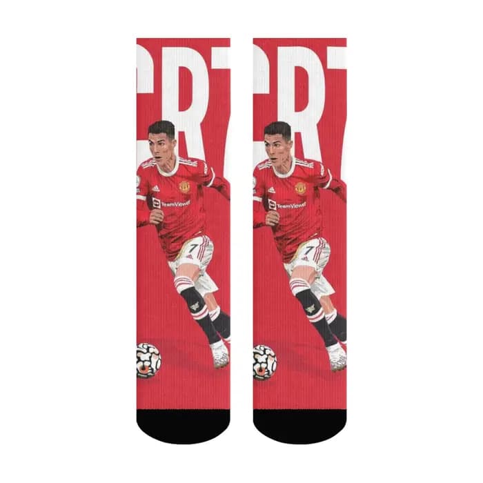 Football Superstar CR7 hommes chaussettes nouveauté drôle heureux chaussettes rétro bande dessinée S
