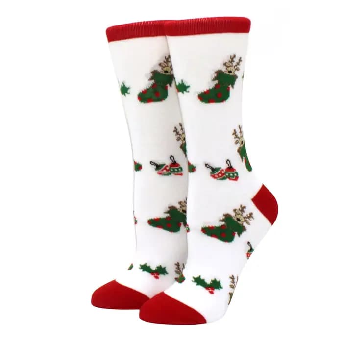 Chaussettes de noël colorées en coton pour femmes et hommes, chaussettes d'équipage, Harajuku Hip Ho