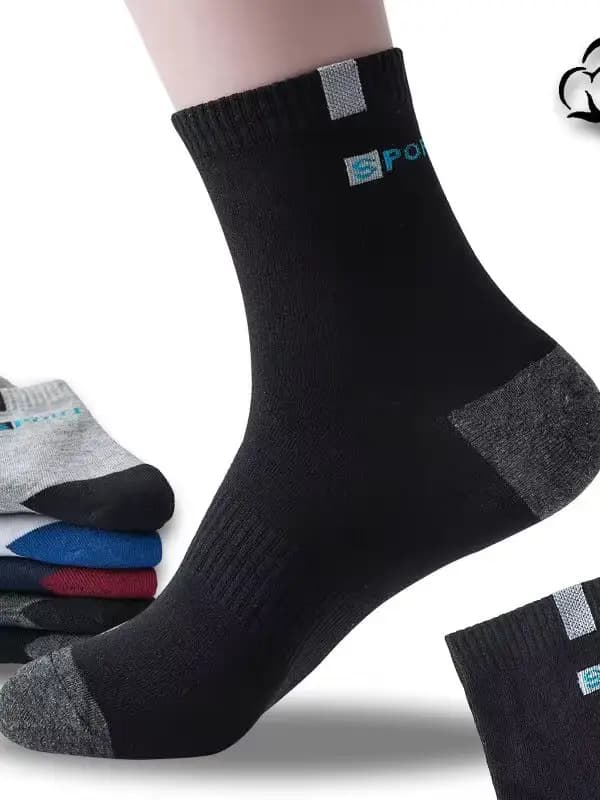 Chaussettes en coton pour hommes, respirantes, douces, à motif lettres, pour baskets, très élastique