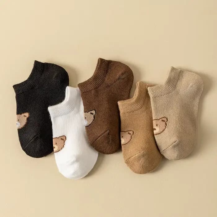 5 paires de chaussettes pour bébé, chaussettes basses à la cheville, chaussettes mignonnes à motif d