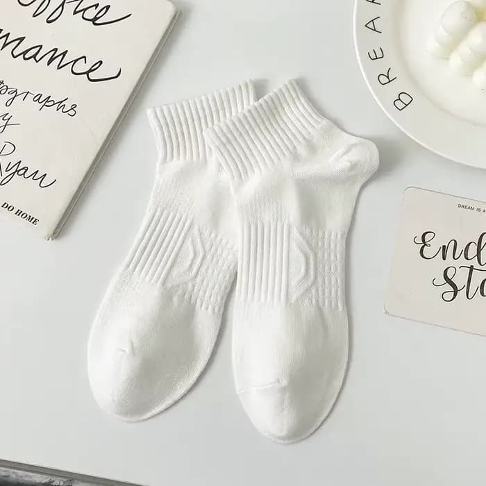Chaussettes en coton pour hommes, couleur unie, avec Tube bas, maille d'été, chaussettes courtes res