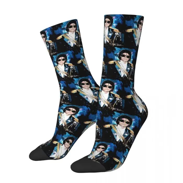Michael 1984 Grammys Jackson Pop Art Portrait chaussettes Harajuku bas toutes saisons chaussettes lo