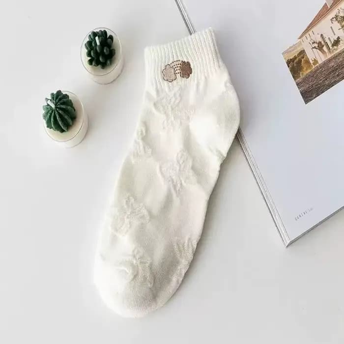Chaussettes Bateau Courtes en Coton Respirant pour Femme, Décontracté, à Volants et Froufrous, Print