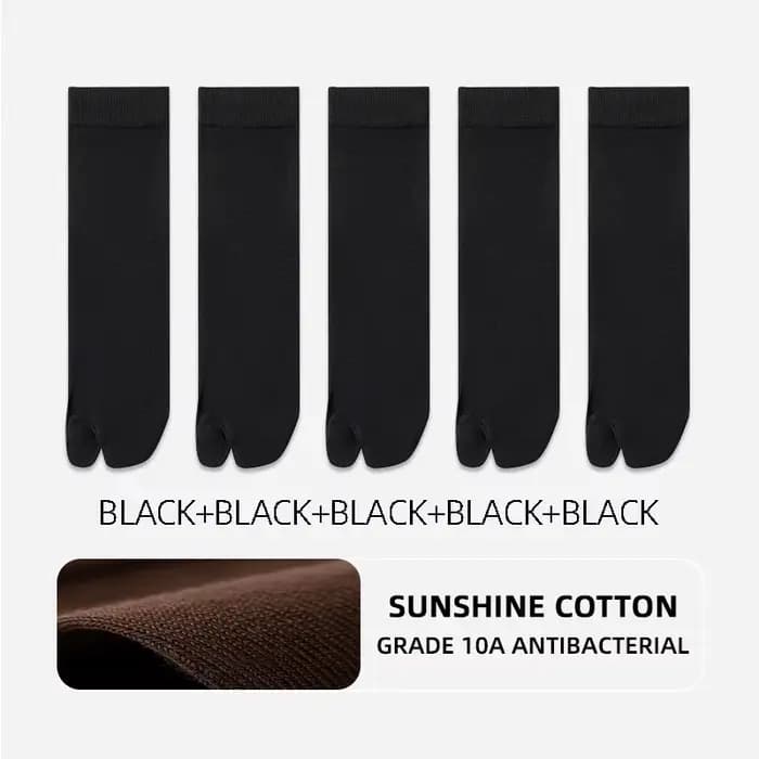 MiiOW japonais Tabi chaussettes hommes bout fendu chaussette 100% pur coton longue chaussette cinq d