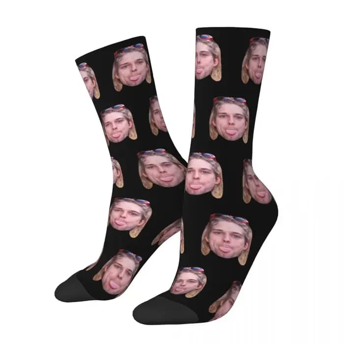 Kurt Cobain langue chaussettes hommes femmes Polyester chaussettes décontractées Hip Hop printemps é