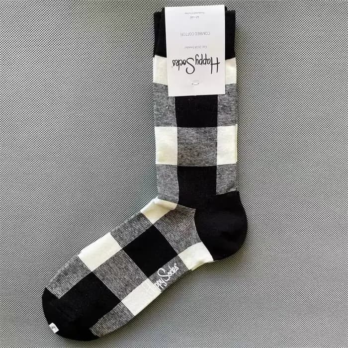 1 paire hommes chaussettes décontracté Gentleman drôle haute qualité couleur Puzzle heureux chausset