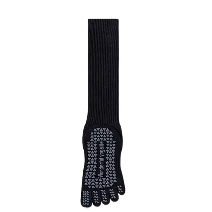 Cinq doigts Sport orteil chaussettes Silicone anti-dérapant doigts séparés femmes Yoga chaussettes é