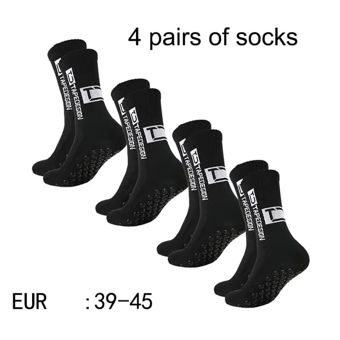 4 paires de nouvelles chaussettes de football collées à tube central TC pour l'entraînement sportif