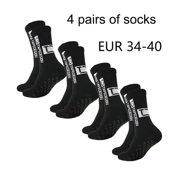 4 paires de nouvelles chaussettes de football collées à tube central TC pour l'entraînement sportif