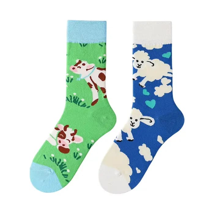 1 paire de chaussettes originales AB Tide pour homme et femme, chaussettes colorées en coton, chauss